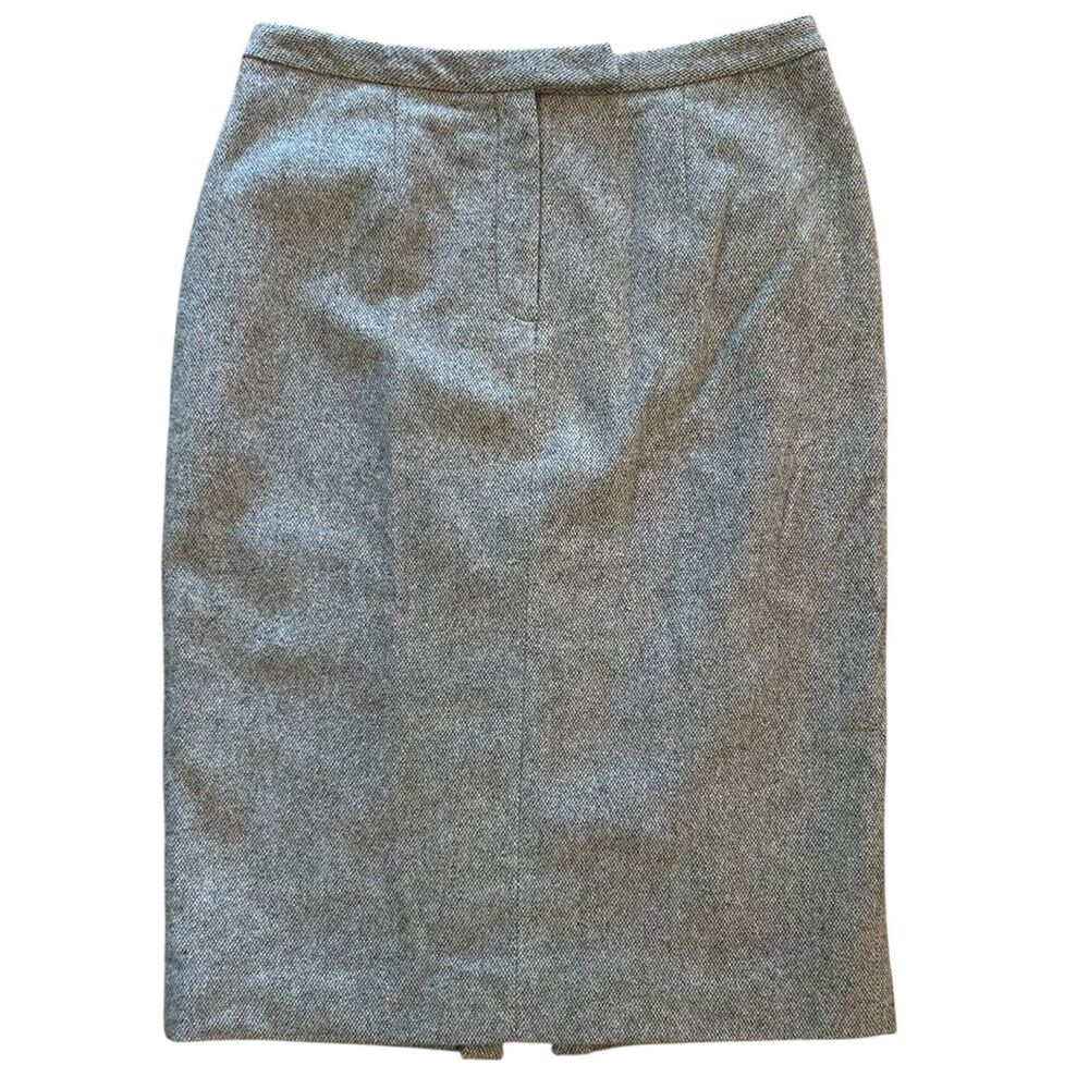 VTG Lauren Ralph Lauren Skirt Women's 10 Gray Angora Wool Blend Pencil Career